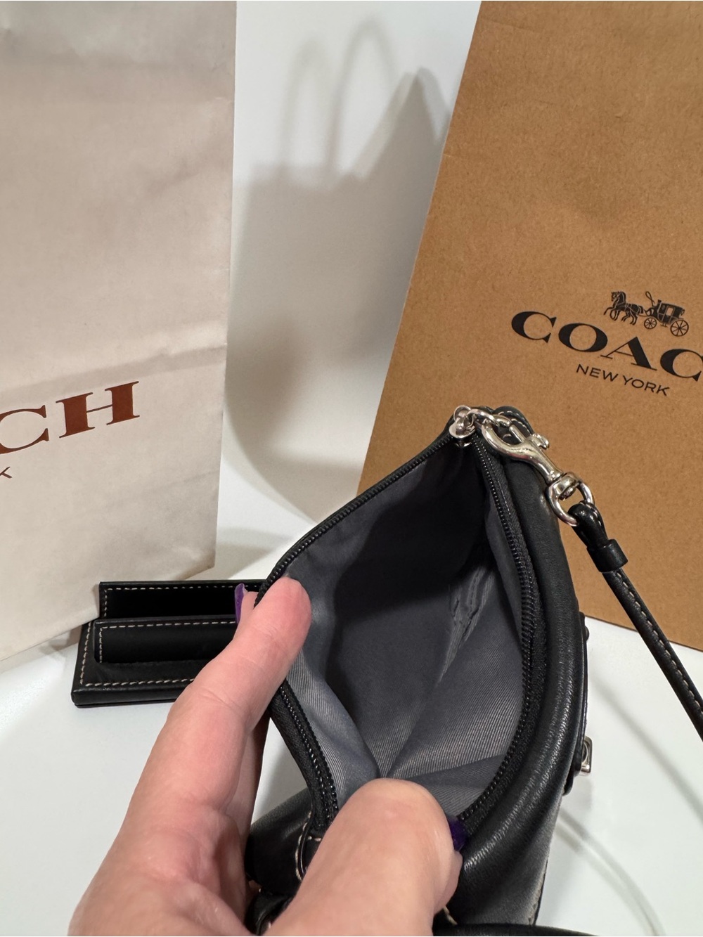 Coach Legacy Y2K Turnlock Leather Wristlet - Picture 7 of 9